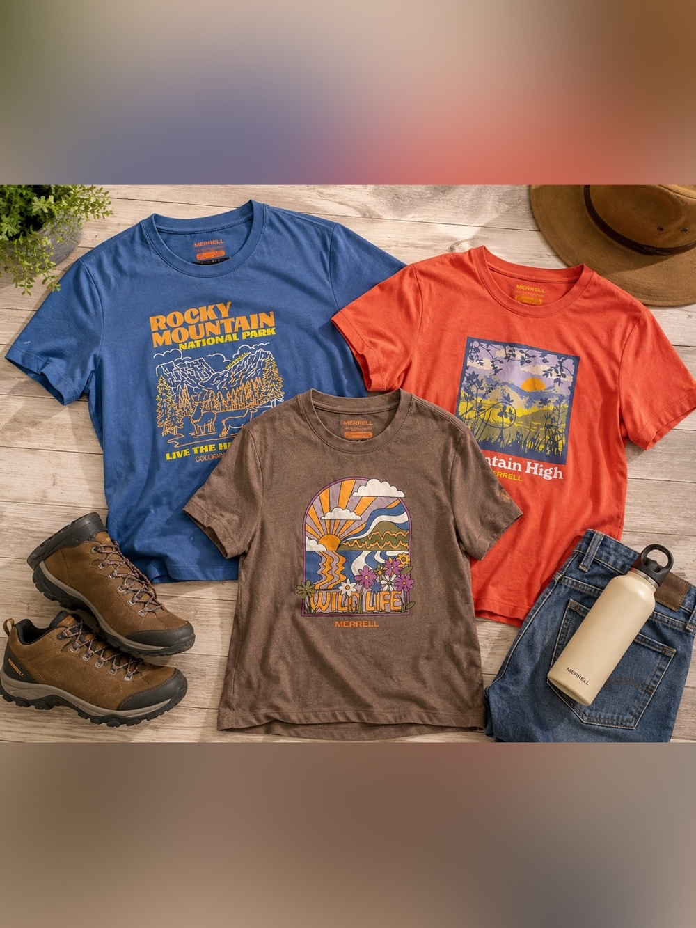Merrell Women’s Graphic T-Shirt Bundle Size Large – Rocky Mountain Wild Life Out